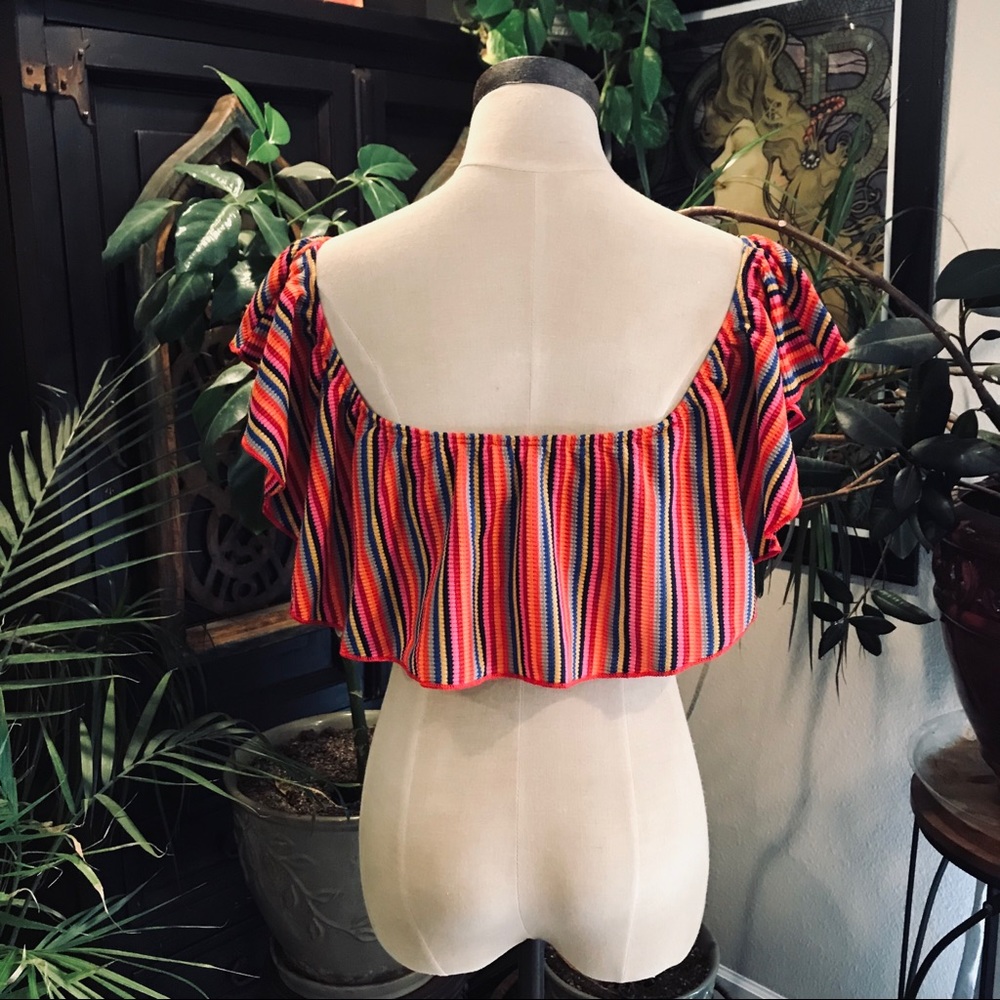 Go Your Own Way Ribbed Stripe Retro Chic Tube Top - image 6